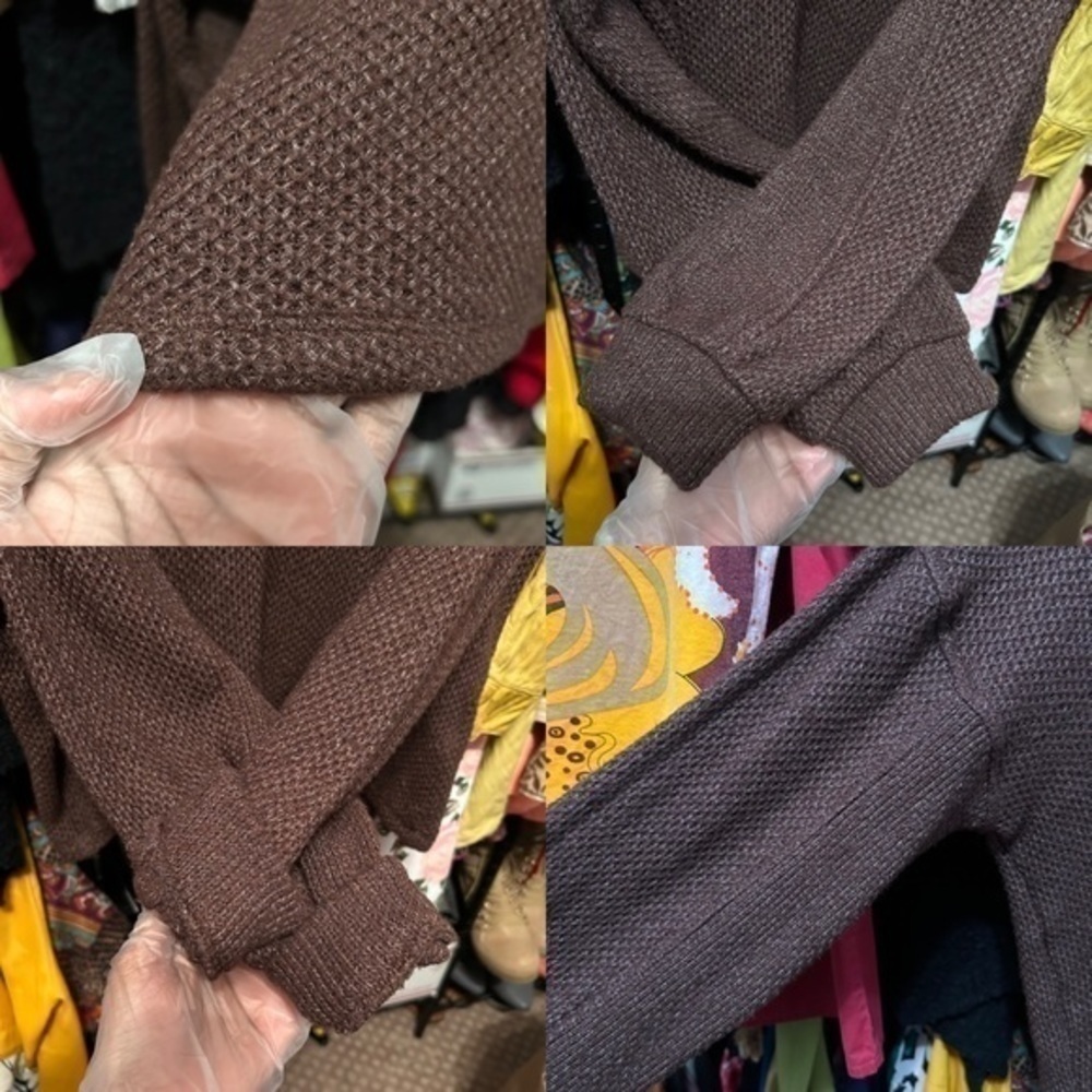 Banana Republic Brown Drop Shoulder Waffle Knit Sweater Size Medium - "Lacie" - Picture 13 of 13